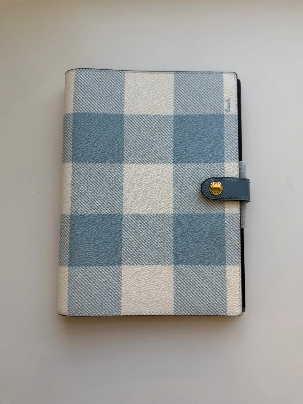 Coach Notebook With Gingham Print